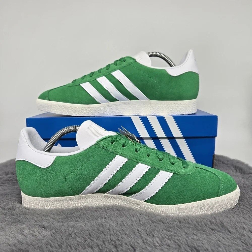 New adidas Originals Gazelle Green White Men's Shoes Size 10
